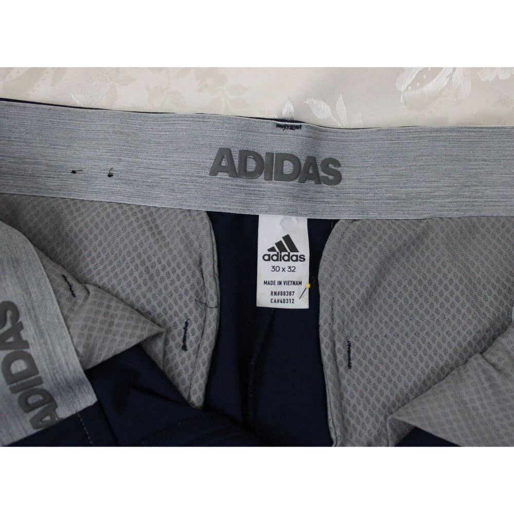 Adidas Golf Pants Men's 30x32 Navy Performance Stretch Flat Front - Picture 3 of 3